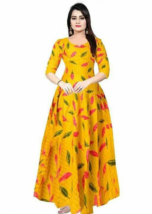 Craft Trendy Women Stylish Long Gown Kurti Tops uploaded by business on 1/22/2022