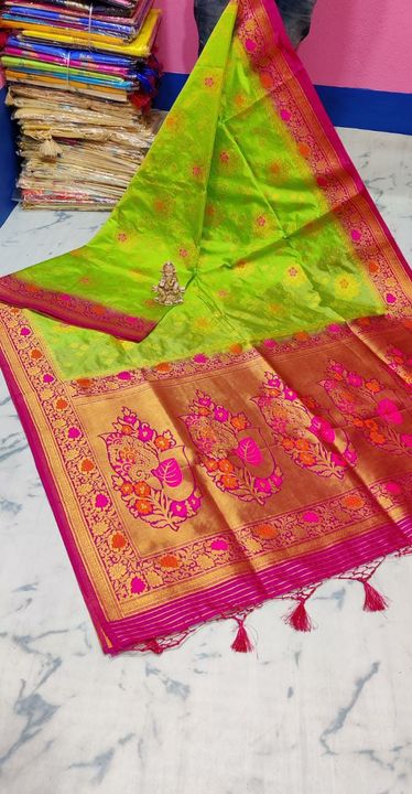 Catalogue name - *Monipuri silk   saree* 

 *Rich pallu...* 

 *Contrast border* ..

 *BP is availab uploaded by business on 1/22/2022