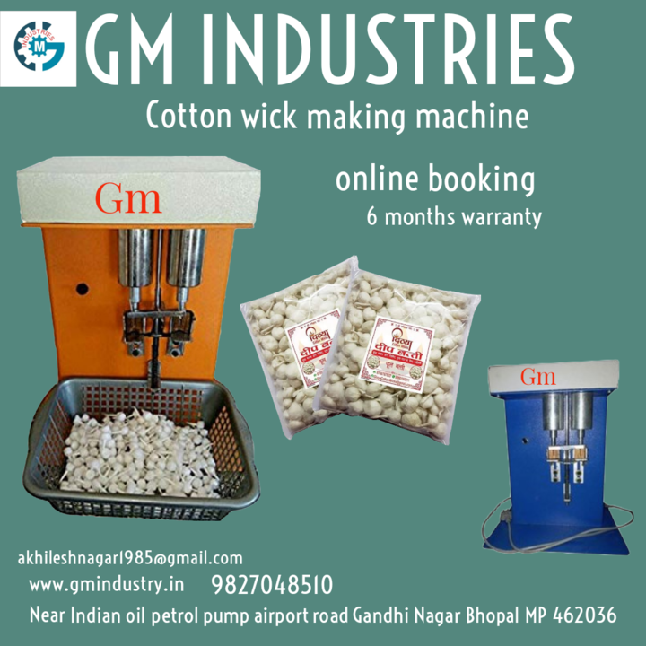 Cotton Wick making machine uploaded by GM INDUSTRIES on 1/22/2022