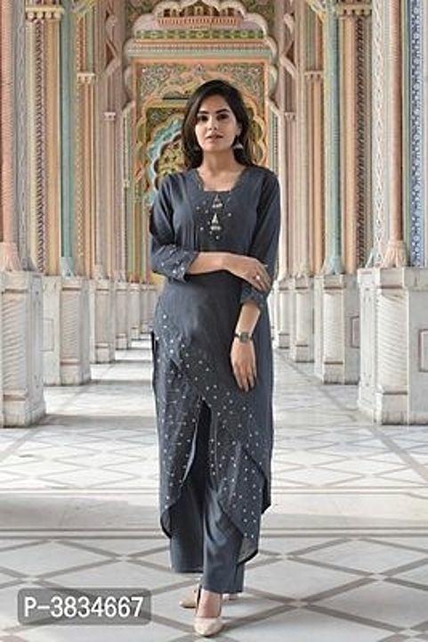 Party Wear Rayon Designer Kurta With Bottom uploaded by business on 6/10/2020