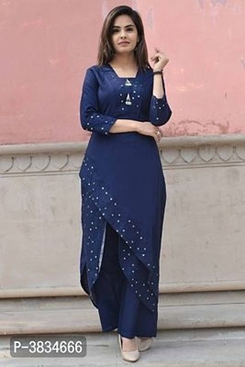 Party Wear Rayon Designer Kurta With Bottom uploaded by Upanshu collection Private limite on 6/10/2020