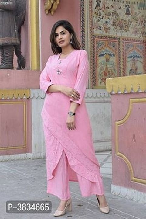 Party Wear Rayon Designer Kurta With Bottom uploaded by Upanshu collection Private limite on 6/10/2020