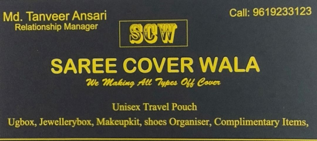 Visiting card store images of SAREE COVER WALA.SCW123