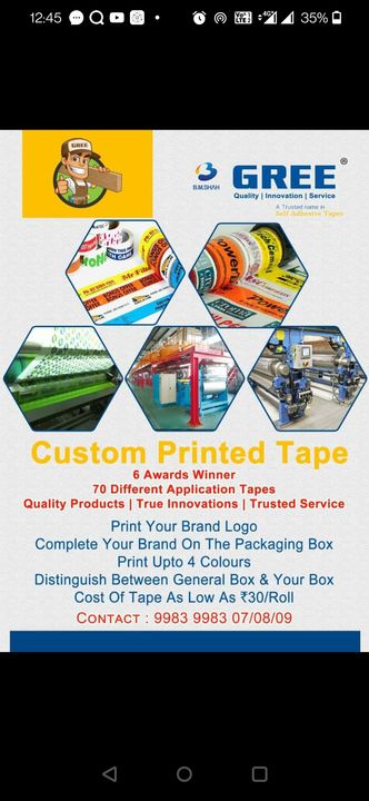 Post image We are biggest manufacturer of self adhesive tape Pvc electrical tapes / masking tapes / double sided tape