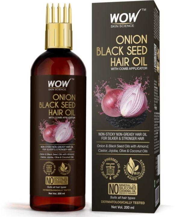 *Jay Jagannath* WOW SKIN SCIENCE Onion Oil - Black Seed Onion Hair Oil - WITH COMB
APPLICATOR - Cont uploaded by NC Market on 1/24/2022