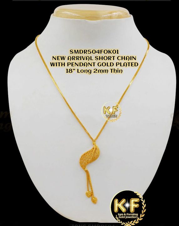 Gold Chain with Pendant uploaded by  KFashion Forming Jewellery on 1/24/2022