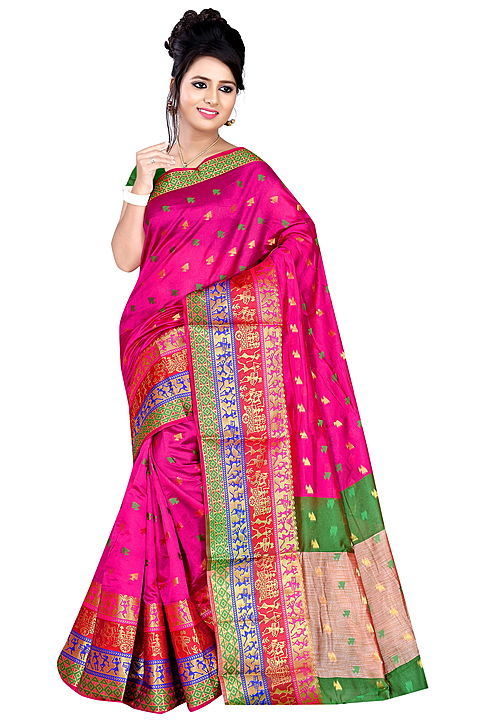 Banarasi dulhan silk saree with blouse piece uploaded by business on 10/3/2020