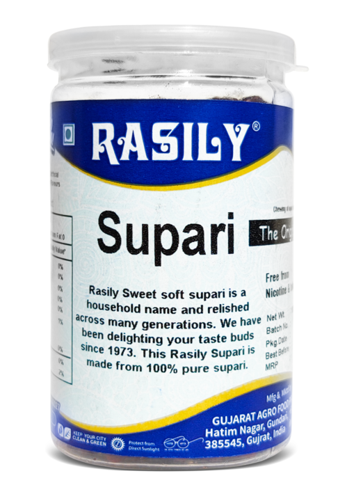 Rasily sweet soft supari 100g can uploaded by Rasily supari mukhwas & confectione on 1/24/2022