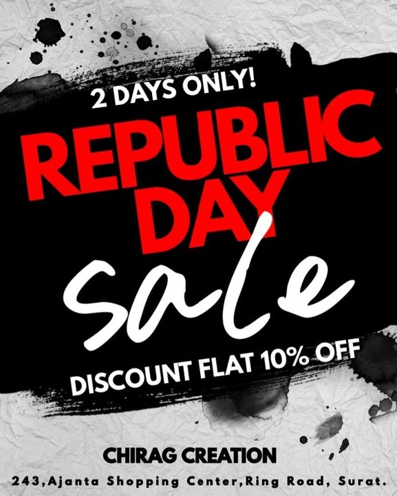 Post image Sale for Reseller, Retailers, Wholesalers, Distributors....On Republic Day....10% Flat Discount on All Products....