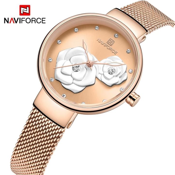 *Naviforce suffer chain ladies watch with og box *

*Price :1230+$…only 😍*

All avilble in stock 👌 uploaded by Bhadra shrre t shirt hub on 1/24/2022