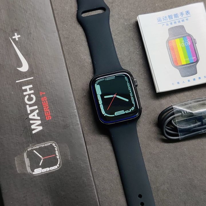 *W26+ Pro APPLE  LOGO  WITH  NIKE  BOX  AND  SERIES 7 UPDATE*
✅✅
*First time apple logo on off*
*U c uploaded by Bhadra shrre t shirt hub on 1/24/2022