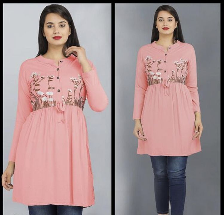 *Jay Jagannath* Designer Women's and Girl's  Embroidered Rayon Top and Tunics

*Rs.470(freeship)*
*R uploaded by NC Market on 1/24/2022