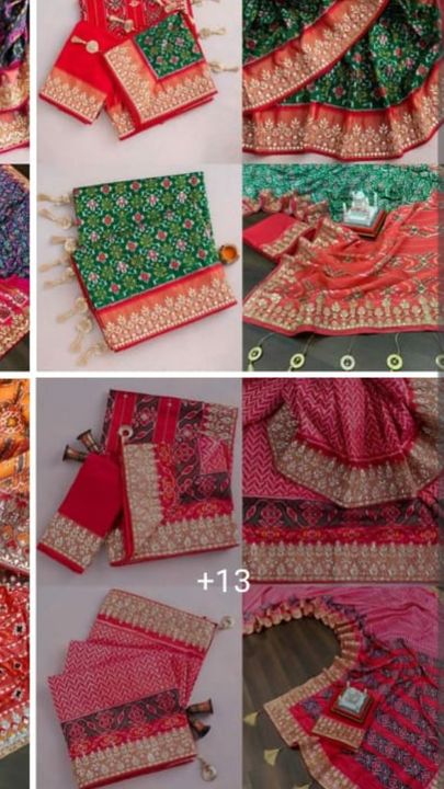 Post image I want 6 Pieces of Patola saree with gota patti..
Below are some sample images of what I want.