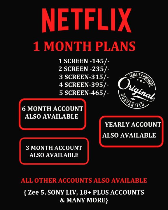 Netflix Subscription uploaded by business on 1/25/2022