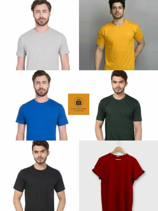 Men's Solid Cotton Round Neck T-Shirts uploaded by Kismo Fashion  on 1/25/2022