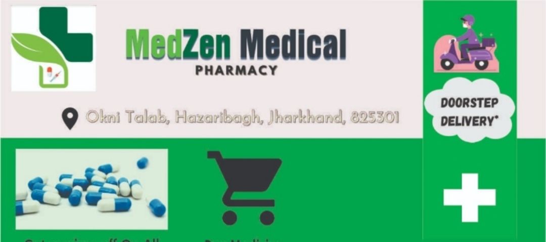 Visiting card store images of MedZen Medicals