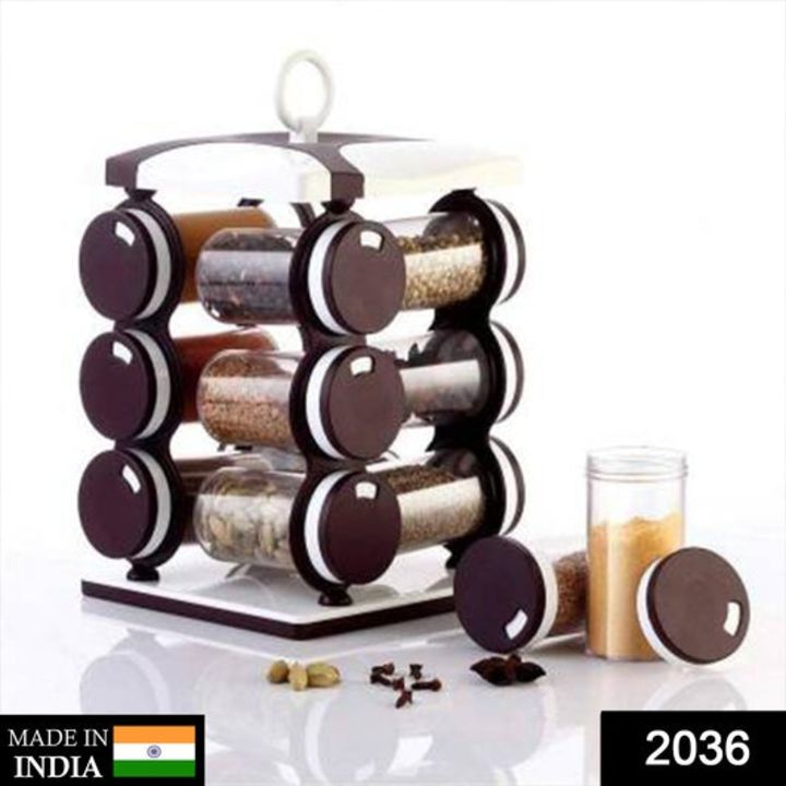 2036 Spice jar Set - Food Grade Plastic 12pcs Spice jar (Brown Box) uploaded by DeoDap on 1/25/2022