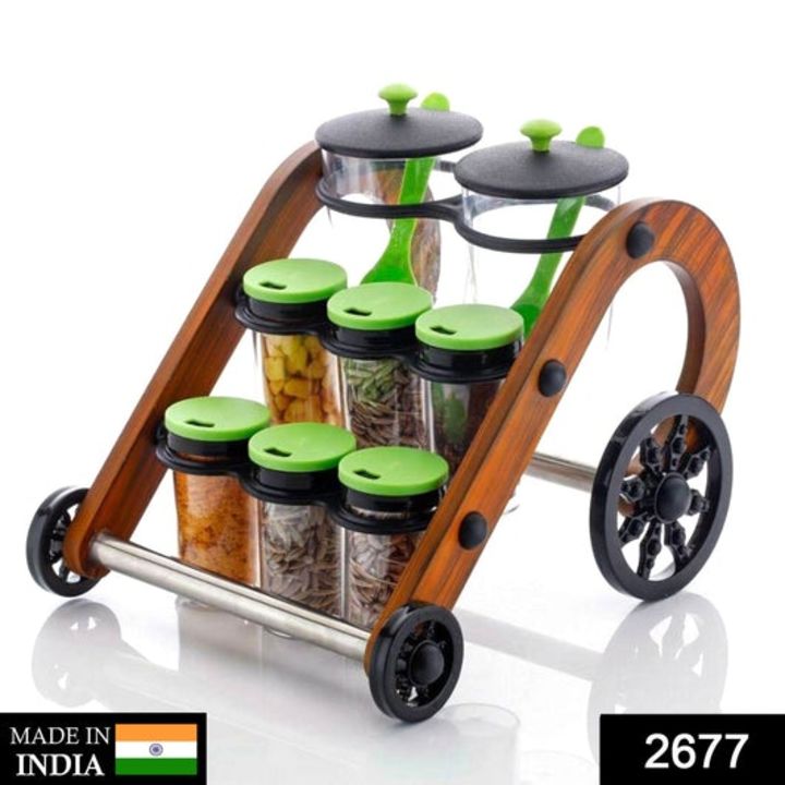 2677 Rajwadi Spice Jar Stand and holder for supporting jars, bottles etc. including all kitchen purp uploaded by DeoDap on 1/25/2022