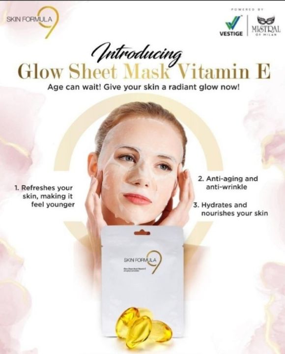 Glow Sheet Mask Vitamin E uploaded by SocialSeller _beauty_and_helth on 1/25/2022