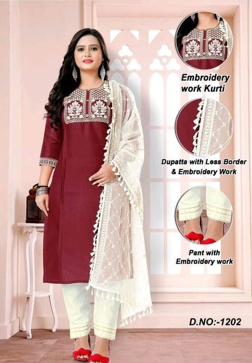 Full heavy embroidery with steach suit uploaded by Kavita Handwork on 1/25/2022
