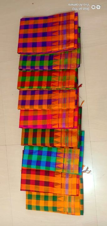 Cotton masarai Saree with temple border uploaded by business on 1/25/2022