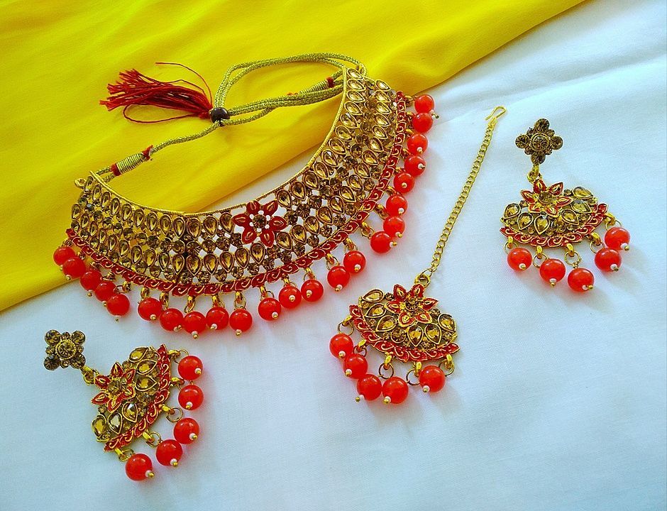 Chokar set with matte minakari kundan jewellery uploaded by business on 10/4/2020