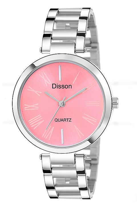 Trendy disson pink dial analog watch for women  uploaded by business on 10/4/2020