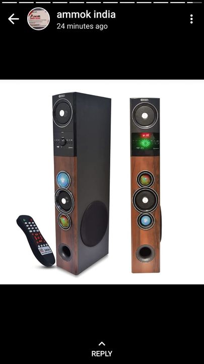 Post image Tower speakers Home DJ with all latest features with 1 year warranty....