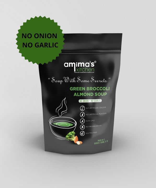 Green Broccoli Almond Soup (No Onion No Garlic) 100 Grams [Serves 10] uploaded by Amima Food Factory on 1/25/2022