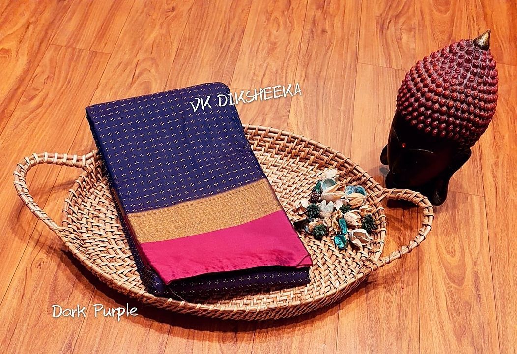 Post image *EACH COLOUR15 PC  TO READY DISPATCH*

🎊 *LAUNCHING NEW DESIGN*🎊🎉

🤩 Code- VK Diksheeka l 🥳

🥰Premium quality Pattu - Art Silk Sarees weaved with thread dots  all over saree zari and contrast borders/Pallu😍

🥳 *Saree with Contrast Blouse

*Please note saree comes with  plain Contrast Blouse /Pallu and  few saree comes contrast blouse/ Pallu as Body Design*