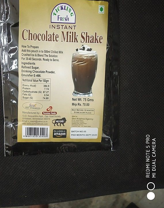 Chocolate milkshake uploaded by business on 10/4/2020