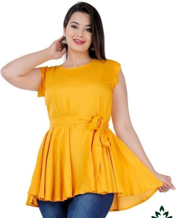Post image 👉 beautiful women's tops and tunics 👗 👉 FREE delivery 🚚 👉 COD available ✅💸    ⭐ PRICE-355rs/✅💸 👉Pretty Fashionista Women Tops &amp; Tunics👗 Fabric: Rayon Sleeve Length: Short Sleeves Pattern: Solid Multipack: 1 Sizes: XS, S (Bust Size: 36 in, Length Size: 28 in)  M (Bust Size: 38 in, Length Size: 28 in)  L (Bust Size: 40 in, Length Size: 29 in)  XL (Bust Size: 42 in, Length Size: 29 in)  XXL 👉Easy Returns Available In Case Of Any Issue 😊 Proof of Safe Delivery! 🙏 ORDER for msg me in inbox 📥