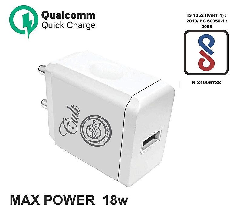 Cult Qualcomm 3.0 Charger with 3.4A Micro to USB Data Cable uploaded by business on 10/4/2020