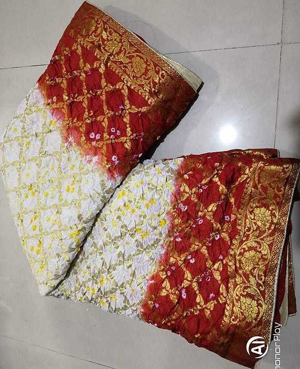Post image 🕉️🕉️🕉️🔱🔱🔱🕉️🕉️🕉️
🛍️🛍️🛍️🛍️🛍️🛍️🛍️🛍️🛍️
         New launching
              bandej
👉 bandhej ghadchola Banarasi saree havi zari fabric
👉 running blouse
👉Havi zari  designing
👉 good quality backing ( lappa)
👉 ready to dispatch

💥💥price.1050+&amp;
Book fast
🛍️🛍️🛍️🛍️.        

Whatsapp no=8890527391