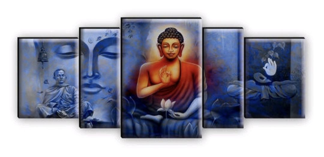 *Jay Jagannath* SAF Set of 5 Ganesha UV Textured Self adeshive large Panel Painting 42 Inch X 18 Inc uploaded by NC Market on 1/26/2022