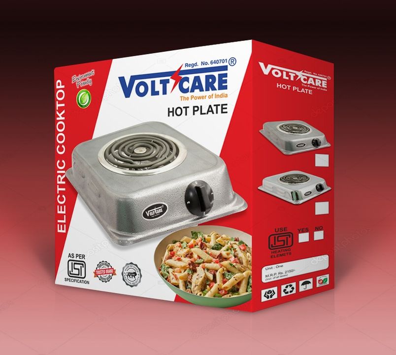 Voltcare ® Radiant Electric Coil Hot Plate Cooktop |1250 Watts| Grey Powder Coated uploaded by Decibel Blue Electronics on 1/26/2022