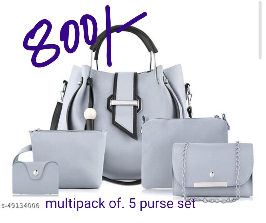 Post image Set of 5 purse bag in just 800/- Cash on delivery available ! 
Offer limited  upto 28th  january !