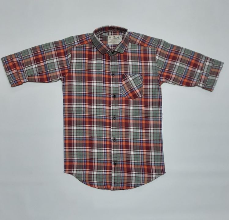 Boys cotton checks shirts  uploaded by Shreeji enterprise  on 1/26/2022