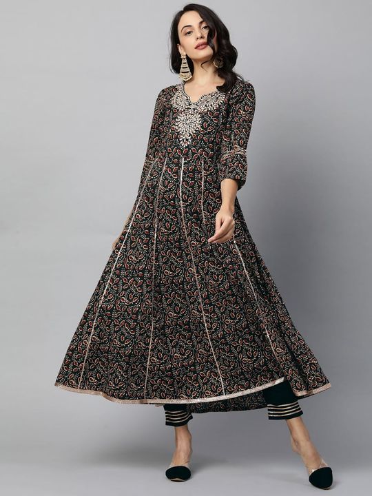 Kurti with pant dupatta uploaded by business on 1/27/2022