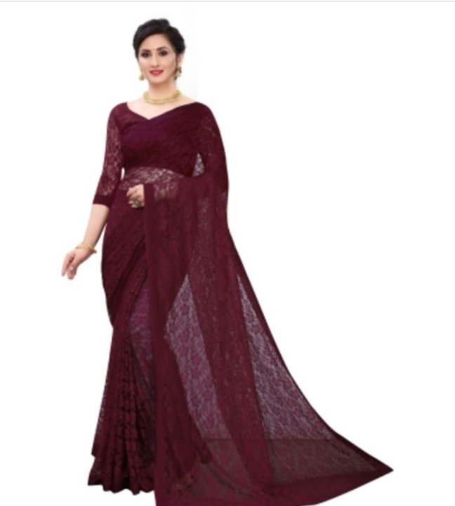 Post image Hi i have a product .Net saree ,Price for 1 is 280 rupees .Free delivery and cash on delivery.No extra charge.This is the product.Many colours available .Please message me 🙏🙏