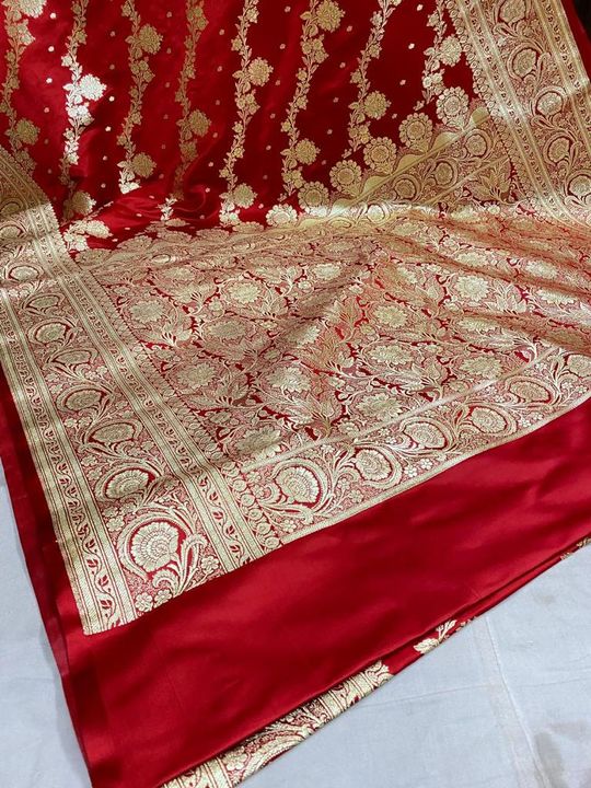 Banarasi satin silk saree  uploaded by M A CREATION on 1/27/2022
