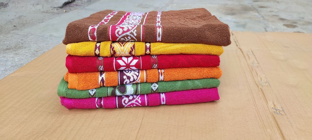 Embroidered towels uploaded by Towels Bedsheet chaddar manufacture on 1/28/2022