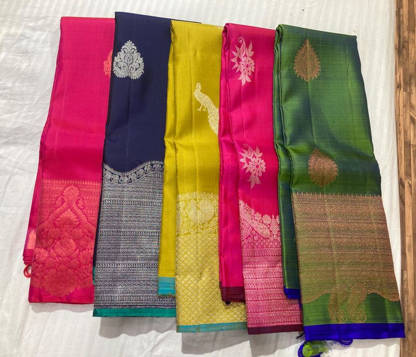 100% pure Kanchipuram handwoven silk sarees  uploaded by Sri Manjunatha powerlooms on 1/28/2022