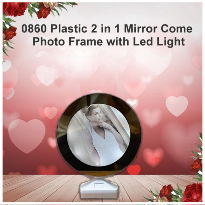 0860 Plastic 2 in 1 Mirror Come Photo Frame with Led Light uploaded by DeoDap on 1/28/2022