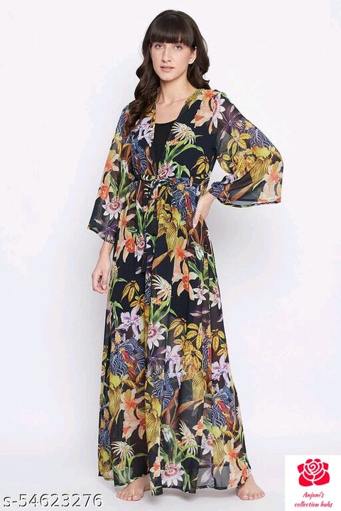 Clovia Pretty Florals Beachwear Long Maxi Dress uploaded by business on 1/28/2022