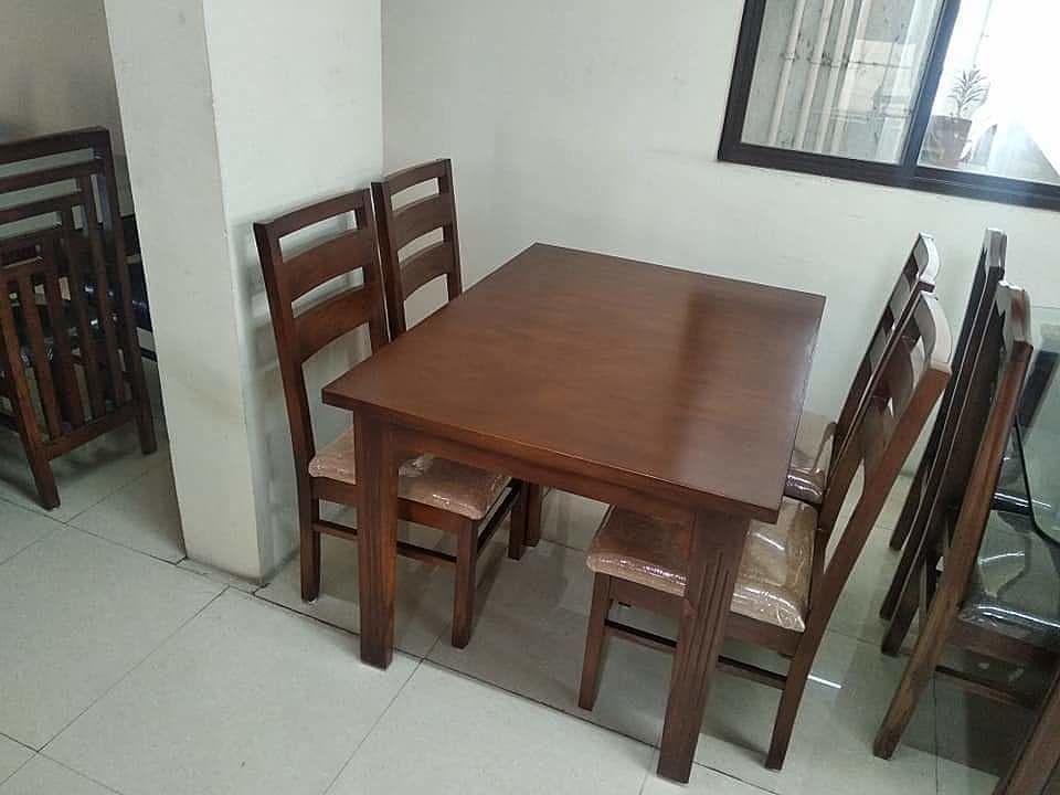 4 chair dining set in pure teak wood uploaded by business on 10/4/2020
