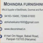 Business logo of Mohindra Furnishings based out of Panipat