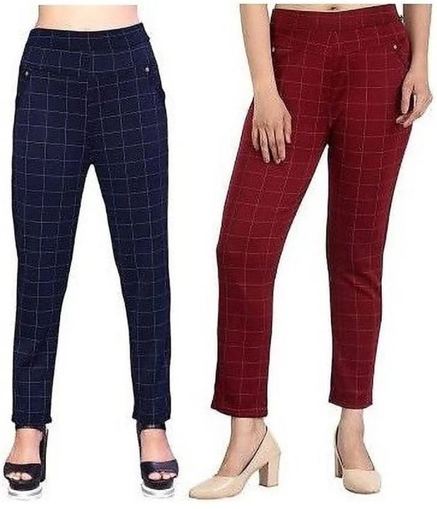 Check jeggings uploaded by Pooja Garments  on 1/28/2022