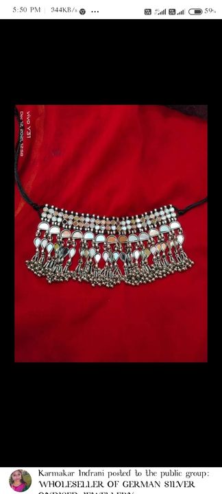 Mirror necklace uploaded by C Handicrafts chandra on 1/29/2022