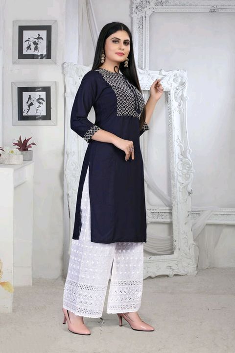 *Jay Jagannath* Women Rayon A-line Solid Long Kurti With Palazzos

*Rs.450(freeship)*
*Rs.520(cod)*
 uploaded by NC Market on 1/29/2022